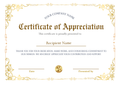 Certificate of Appreciation