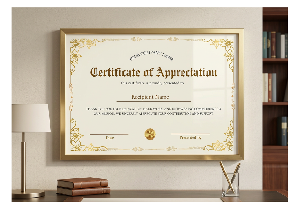 Certificate of Appreciation