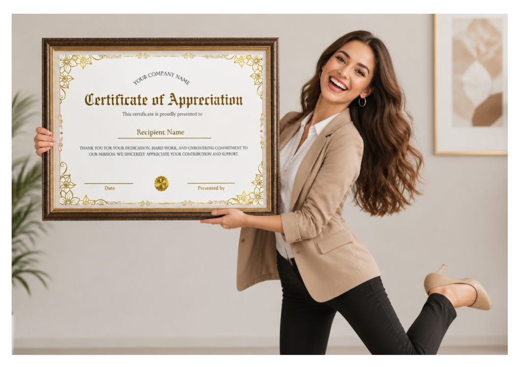 Certificate of Appreciation