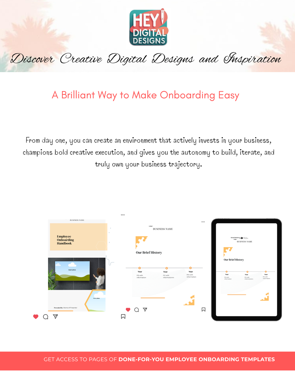 Employee Onboarding & Welcome Handbook Template