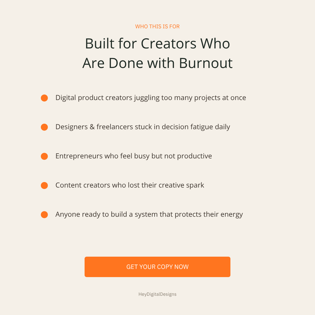 The Overwhelm Audit: Creative Productivity Framework Canva Template