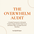 The Overwhelm Audit: Creative Productivity Framework Canva Template